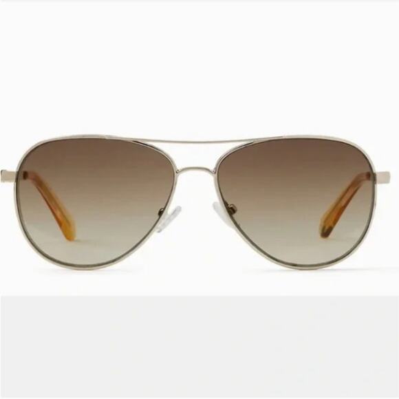 NWT Kate Spade Emmaline Sunglasses Gold Aviator Gradient